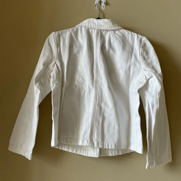 J. CREW RODMAN Denim blazer-jacket in white - Picture 3 of 6